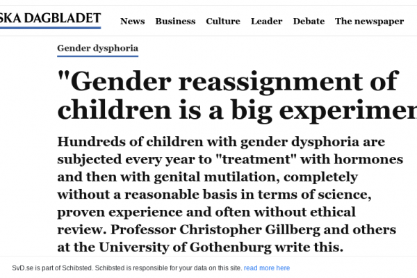 The Swedish U-Turn on Gender Transitioning for Children